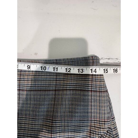 Trina Turk Women's Pleated Ruffle Plaid Mini Skirt Size 4 Academia Professional - Picture 9 of 11